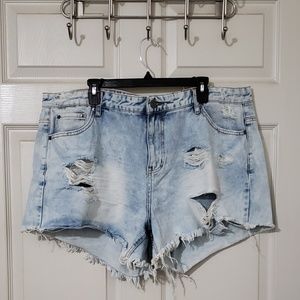 Rue21 Plus Boyfriend Fit Midi Denim Short